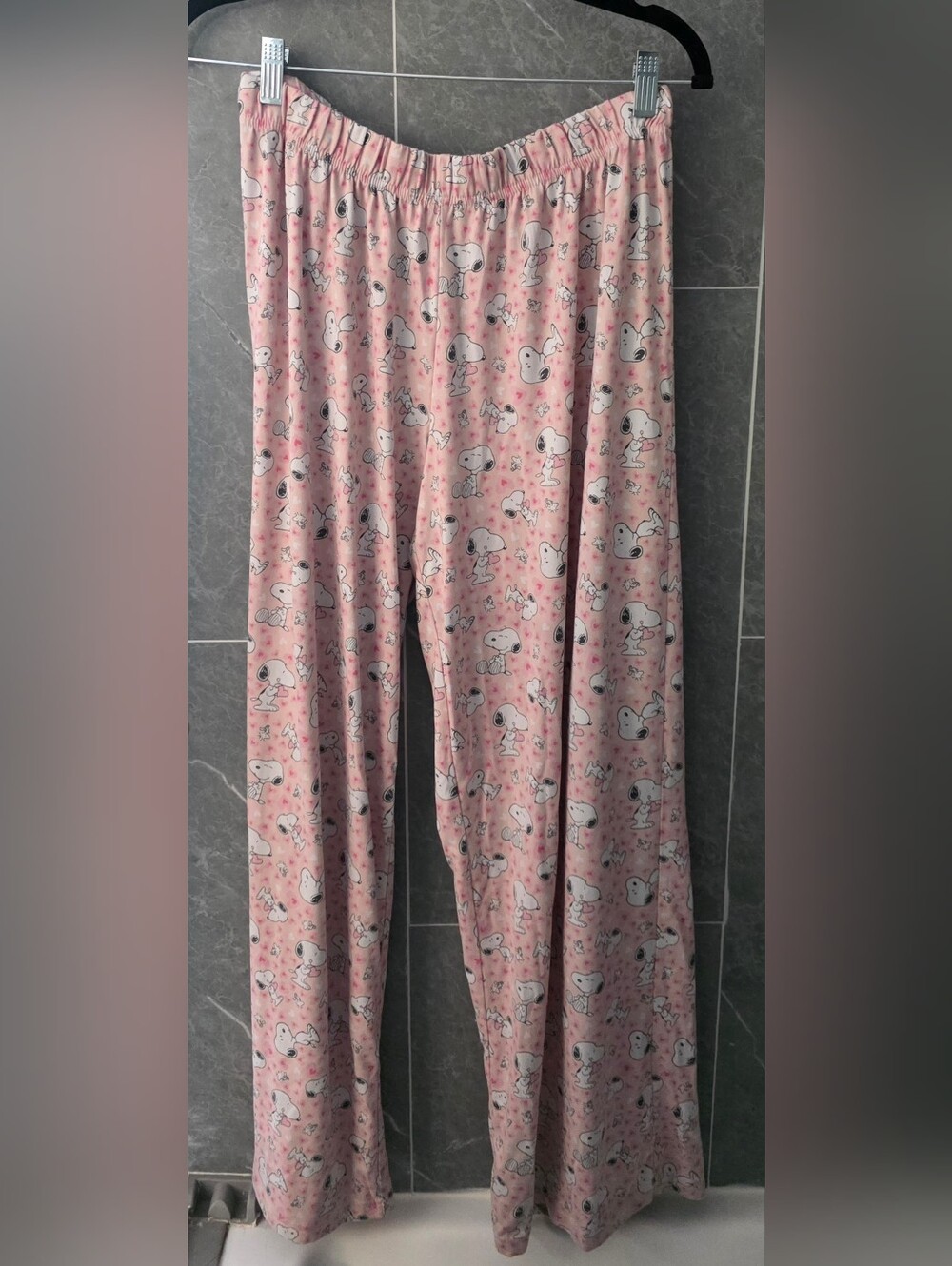 Munki Munki Peanuts Snoopy Woodstock Valentine's Day Heart Pajama Pants Large